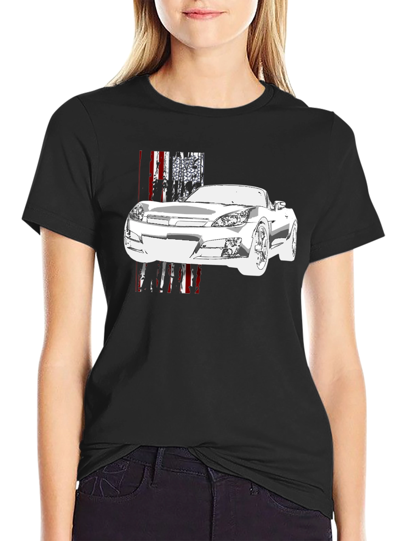 Car Graphic Black T-Shirt