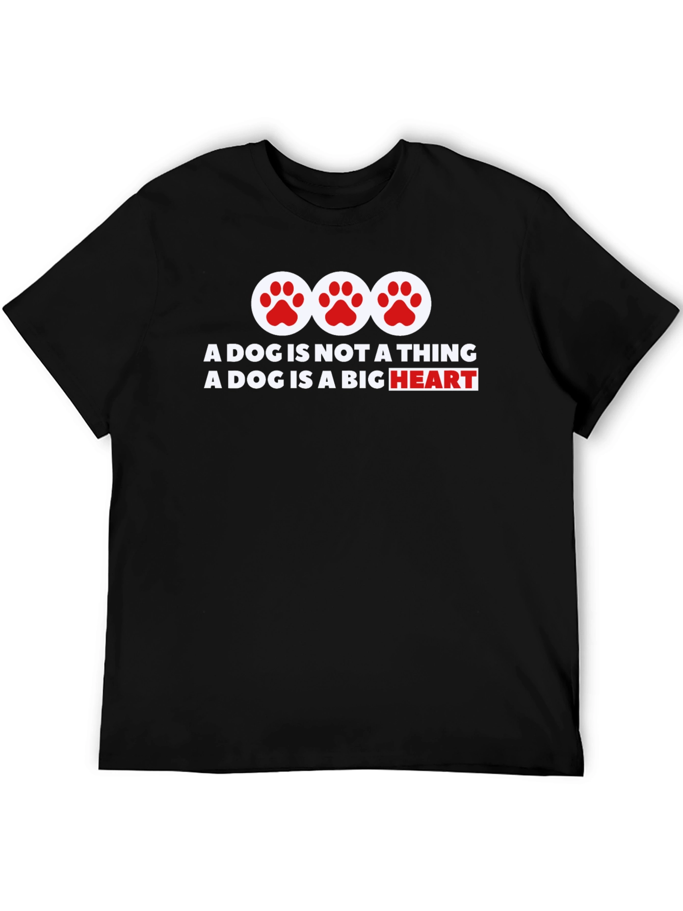 Dog Is Heart T-Shirt - Soft Cotton Tee for Dog Lovers