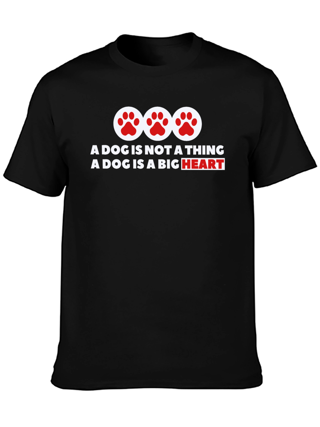 Dog Is Heart T-Shirt - Soft Cotton Tee for Dog Lovers