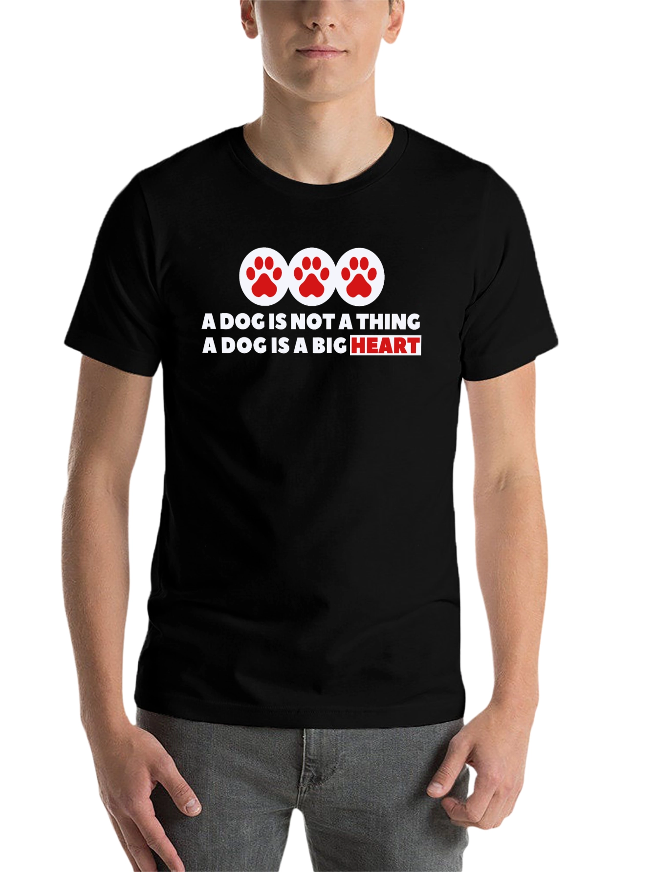 Dog Is Heart T-Shirt - Soft Cotton Tee for Dog Lovers