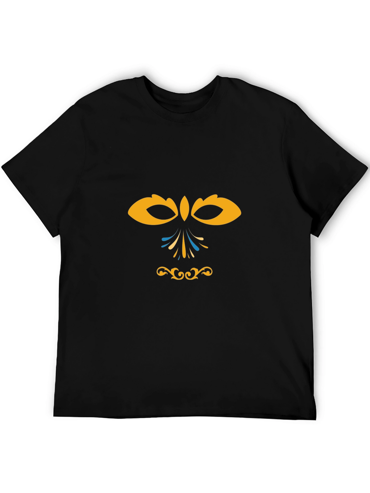 Skull Face Graphic Black T-Shirt