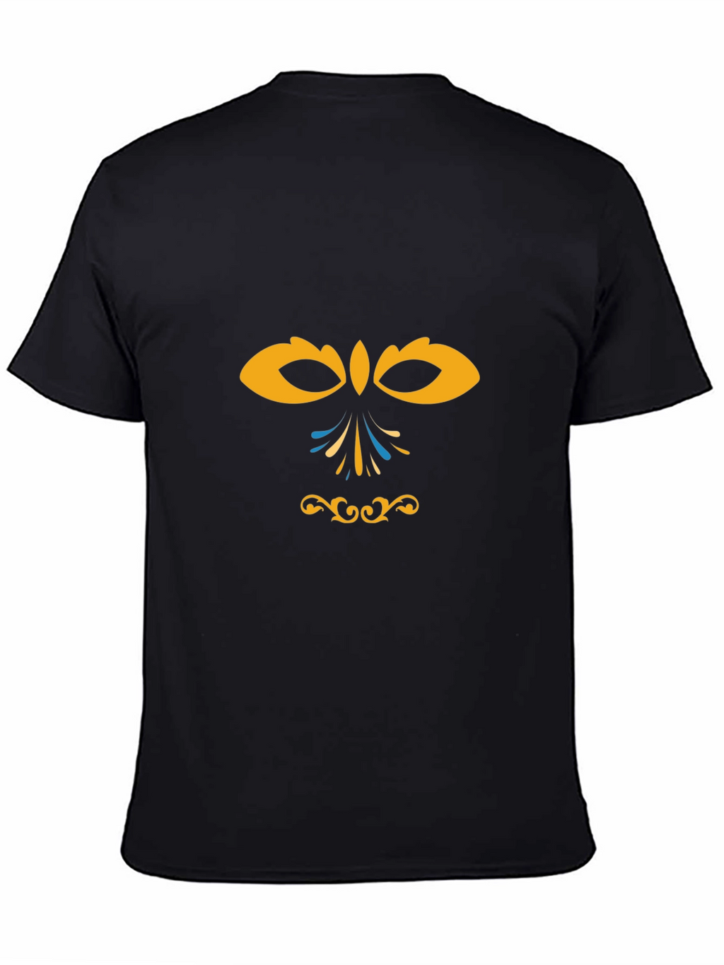 Skull Face Graphic Black T-Shirt