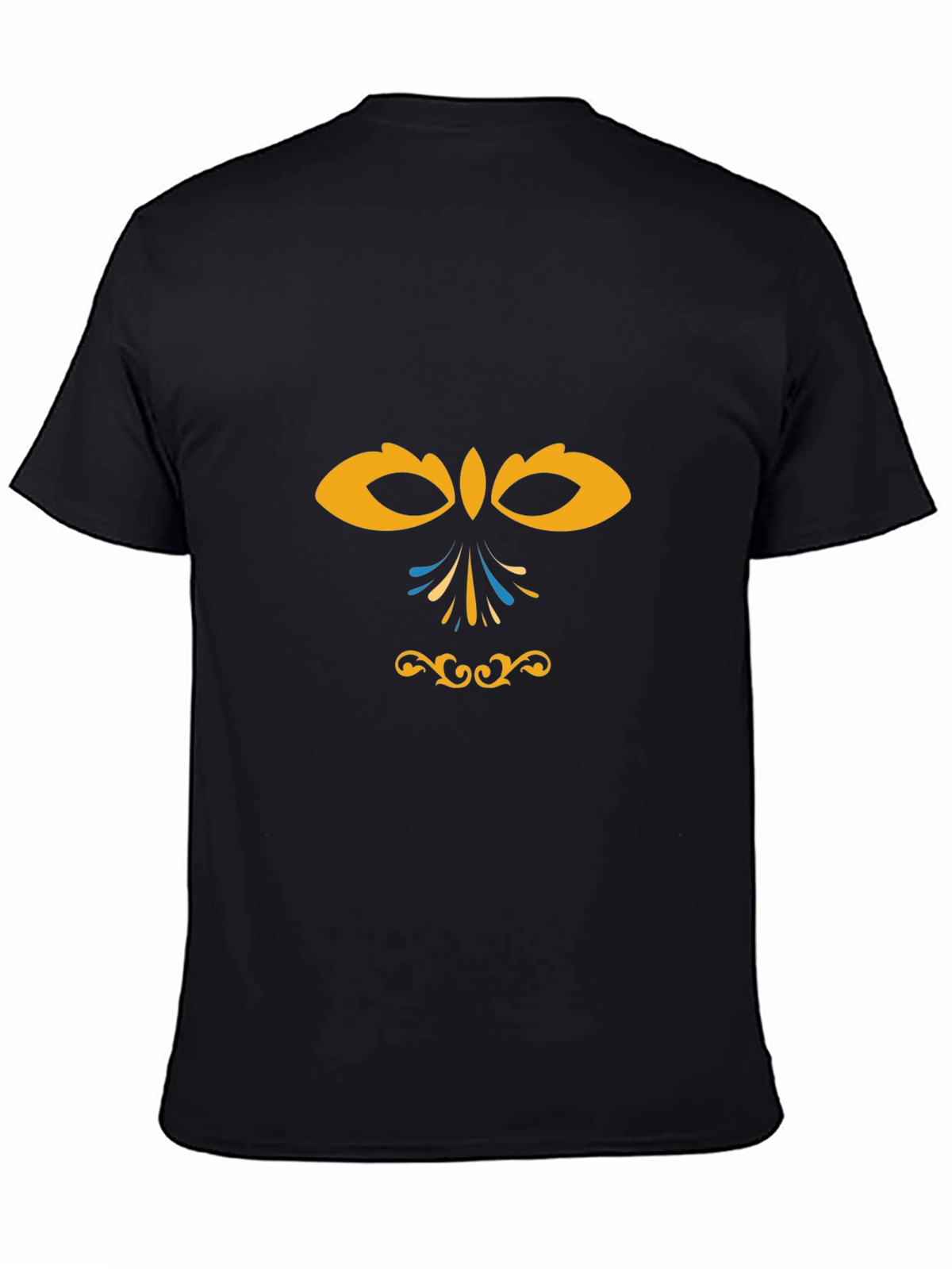 Skull Face Graphic Black T-Shirt