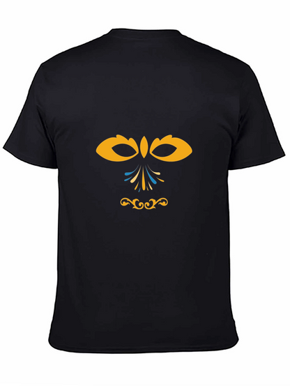 Skull Face Graphic Black T-Shirt