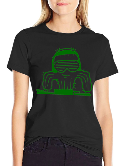 DJ Cactus Graphic T-Shirt - Cool & Unique Design