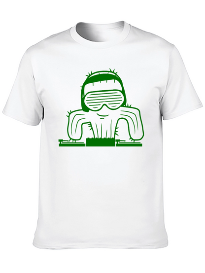DJ Cactus Graphic T-Shirt - Cool & Unique Design