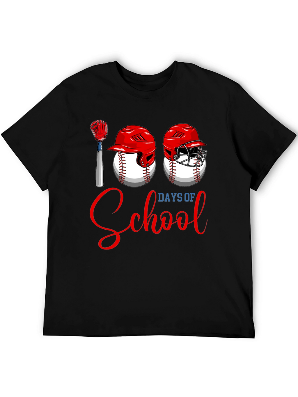 100 Days of School Baseball T-Shirt