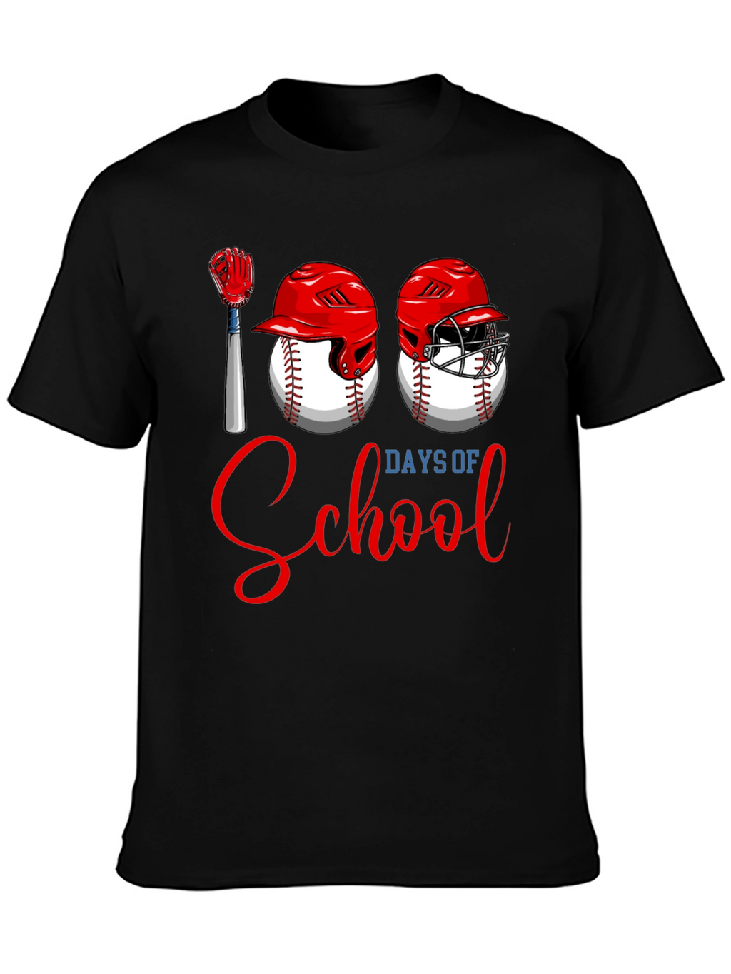 100 Days of School Baseball T-Shirt