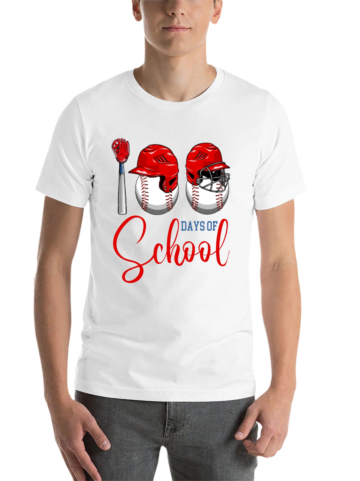 100 Days of School Baseball T-Shirt