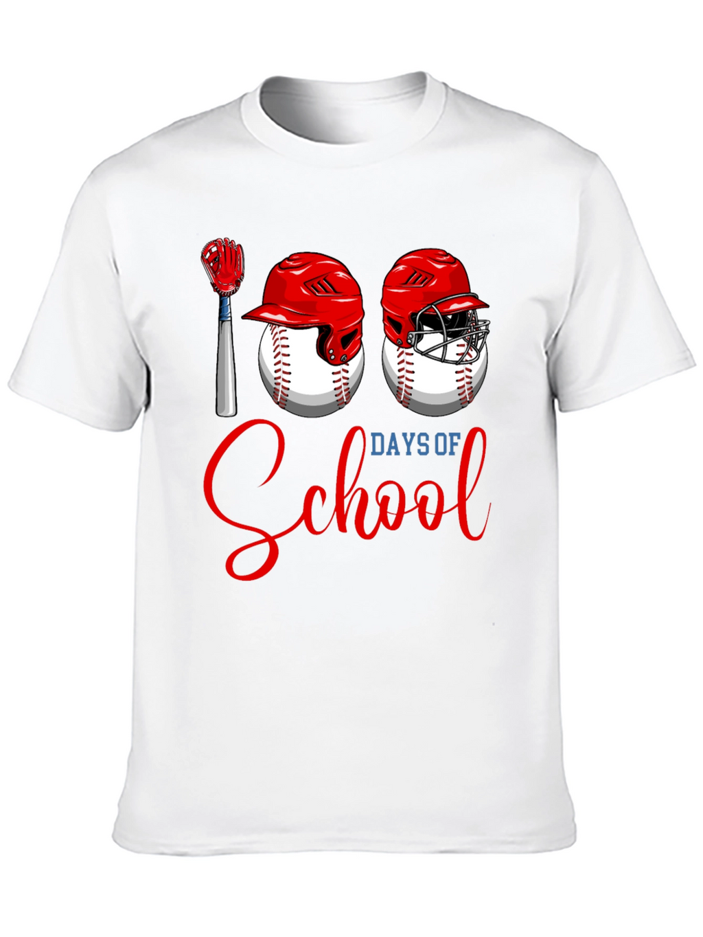 100 Days of School Baseball T-Shirt