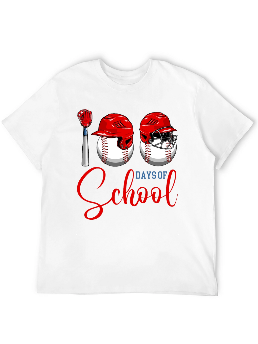 100 Days of School Baseball T-Shirt