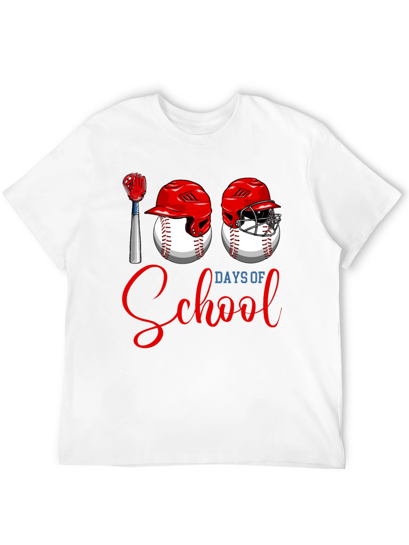 100 Days of School Baseball T-Shirt