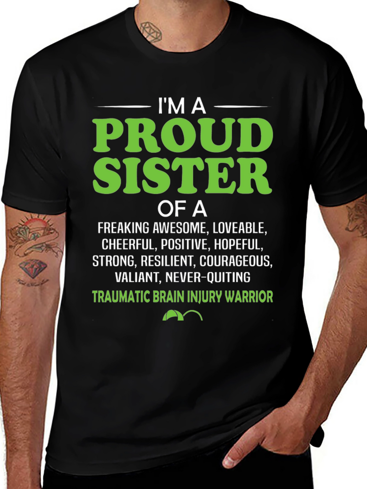 Proud Sister Traumatic Brain Injury Warrior T-Shirt