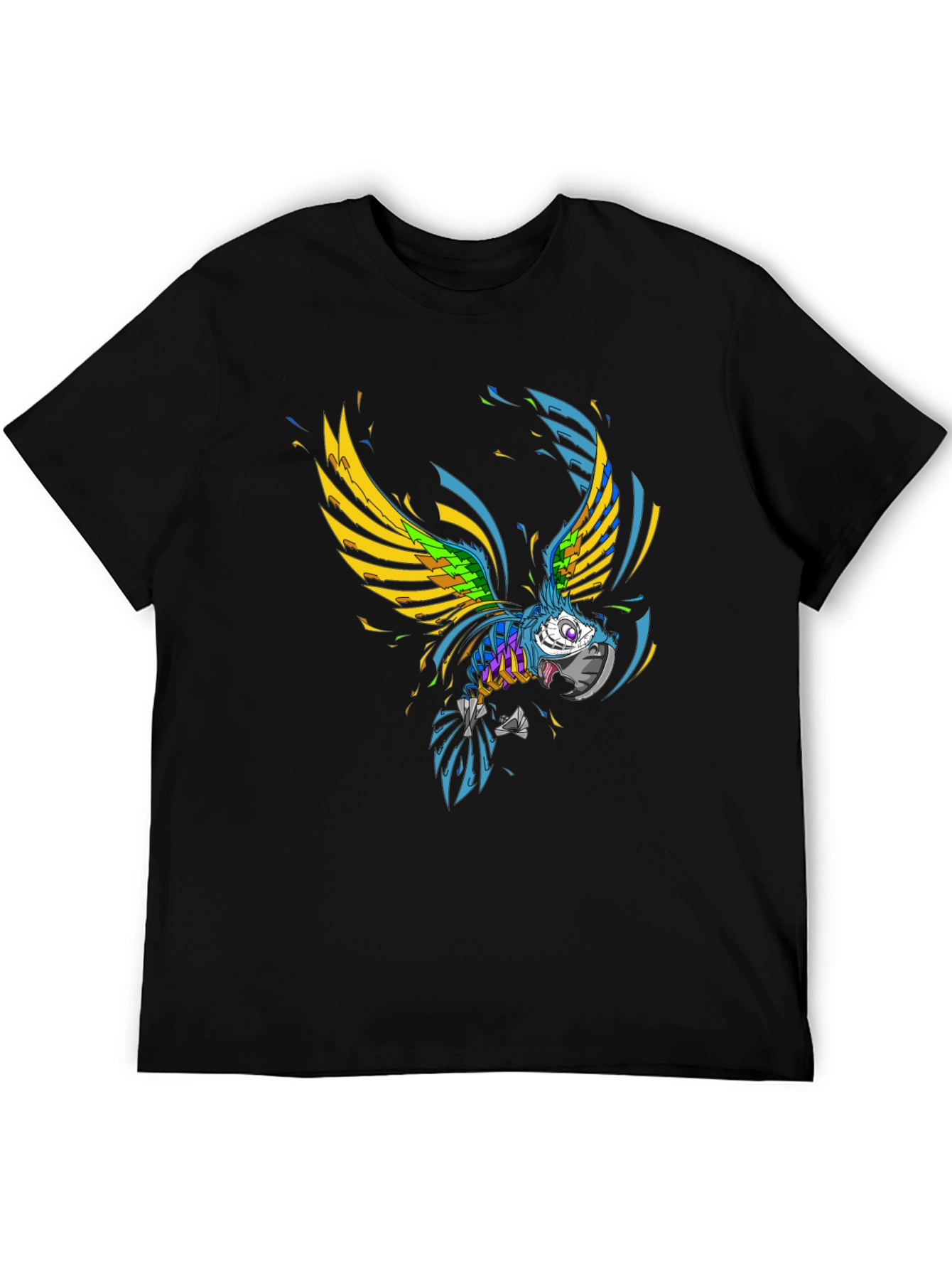 Edgy Graphic Tee - Colorful Bird Design