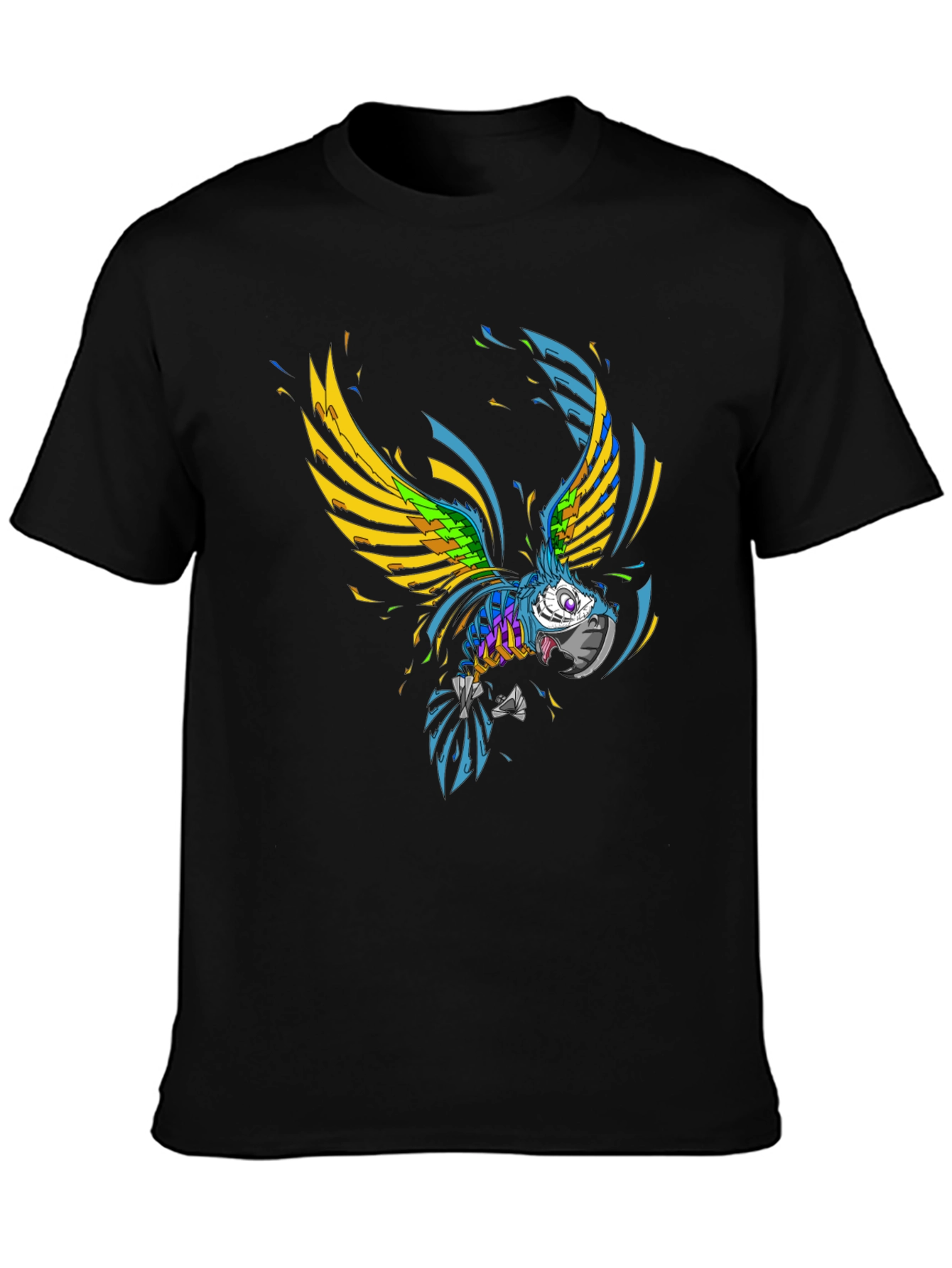 Edgy Graphic Tee - Colorful Bird Design