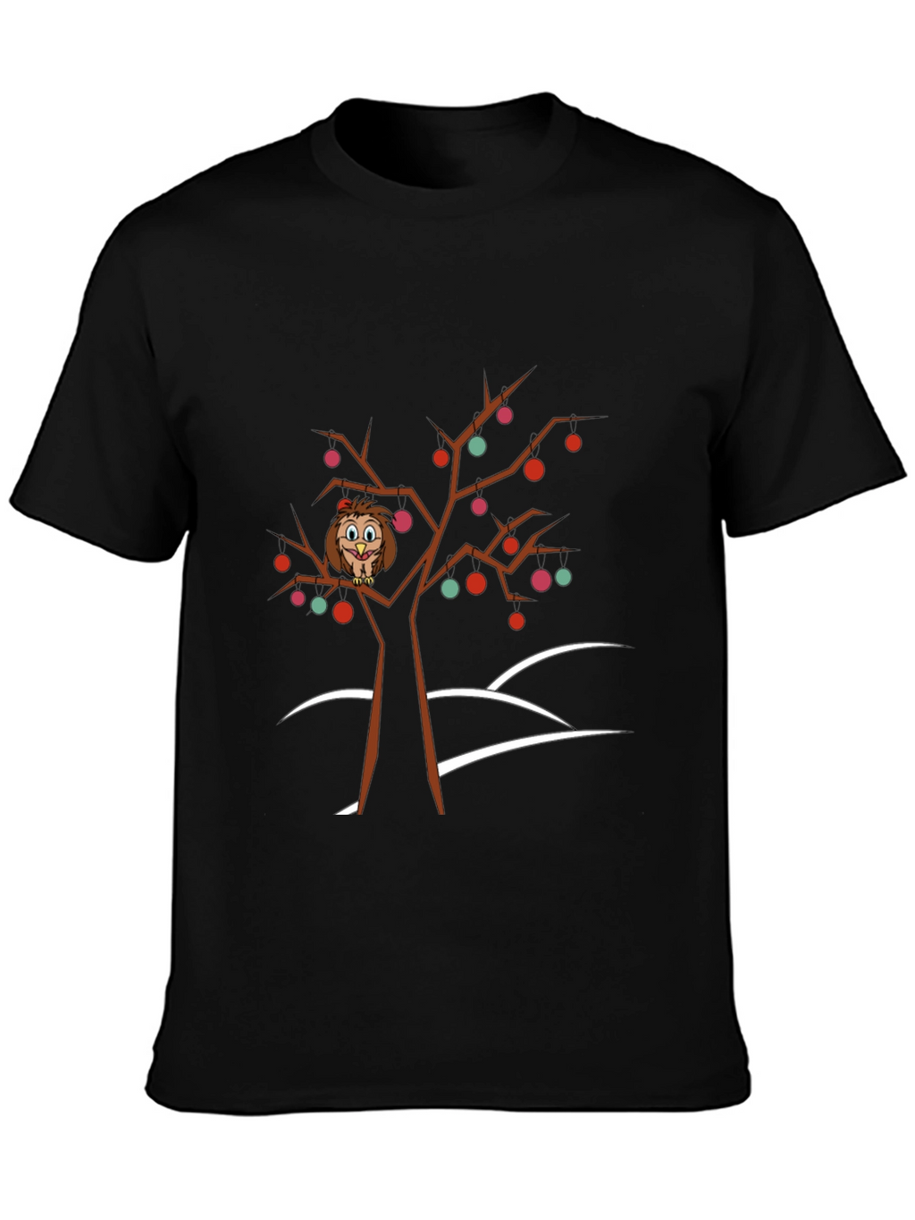 Owl in Tree Graphic Tee - Holiday Fun!