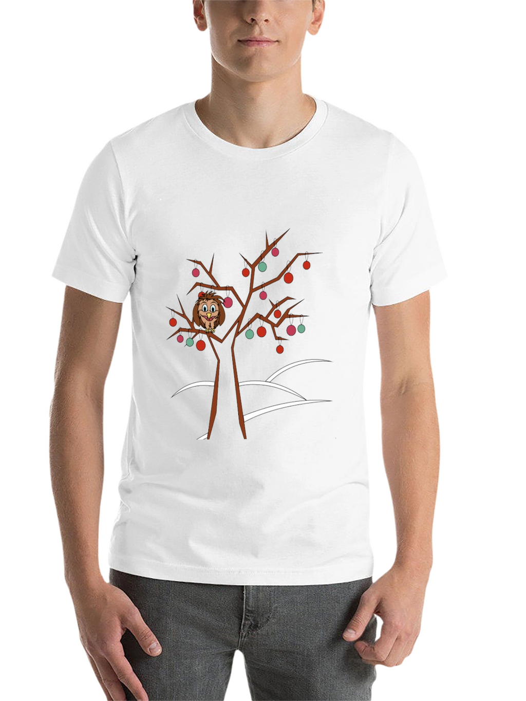 Owl in Tree Graphic Tee - Holiday Fun!