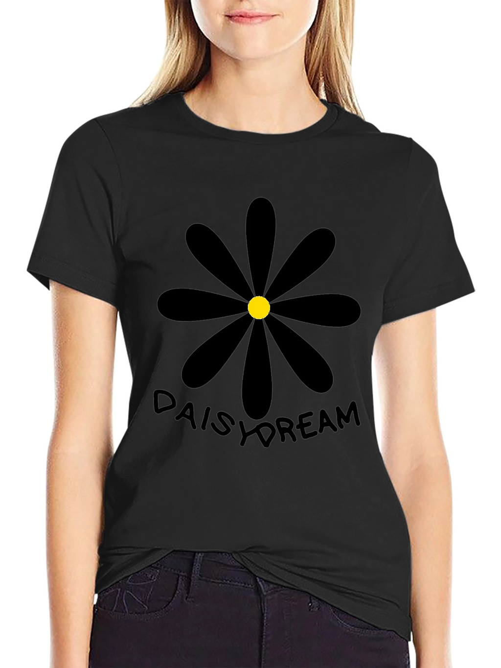 Daisy Dream Black Graphic Tee