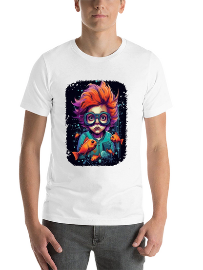 Boy with Fish Graphic T-Shirt
