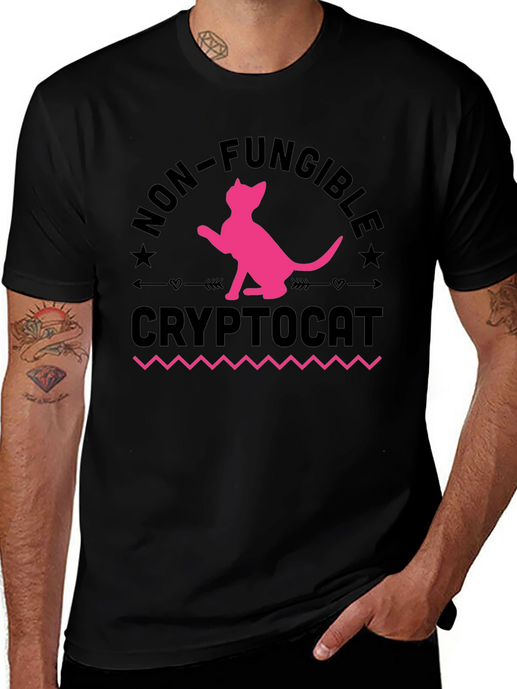 CryptoCat NFT T-Shirt - Non-Fungible Cat Design