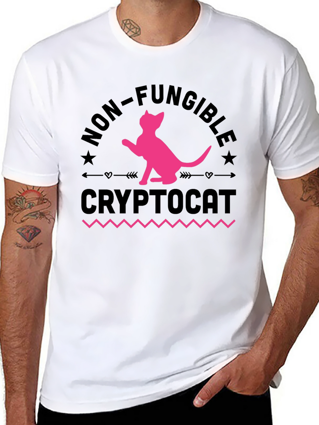 CryptoCat NFT T-Shirt - Non-Fungible Cat Design