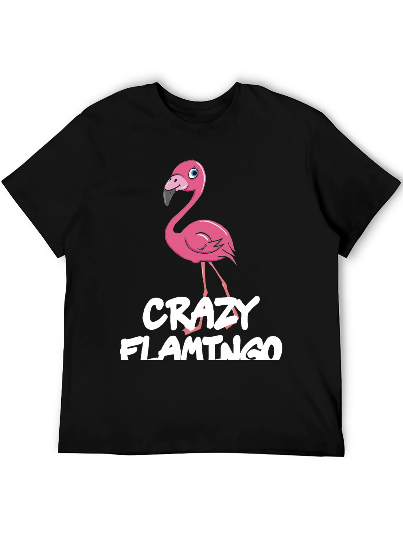 Crazy Flamingo Graphic Tee - Fun Novelty T-Shirt