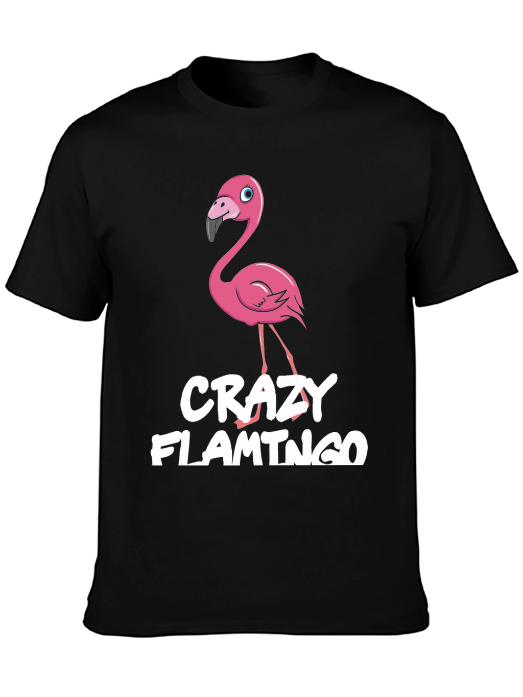 Crazy Flamingo Graphic Tee - Fun Novelty T-Shirt