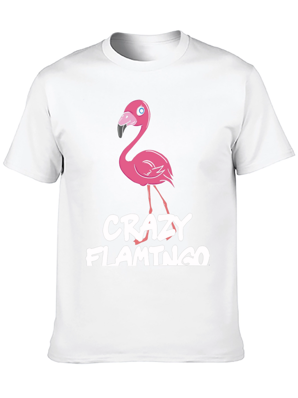 Crazy Flamingo Graphic Tee - Fun Novelty T-Shirt