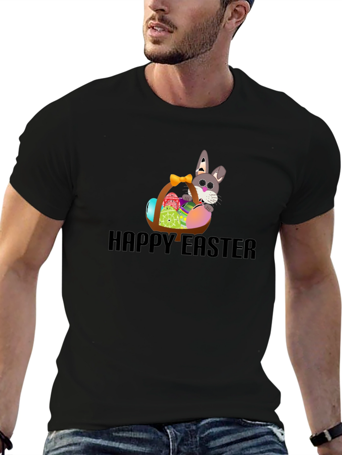 Happy Easter Bunny Basket T-Shirt