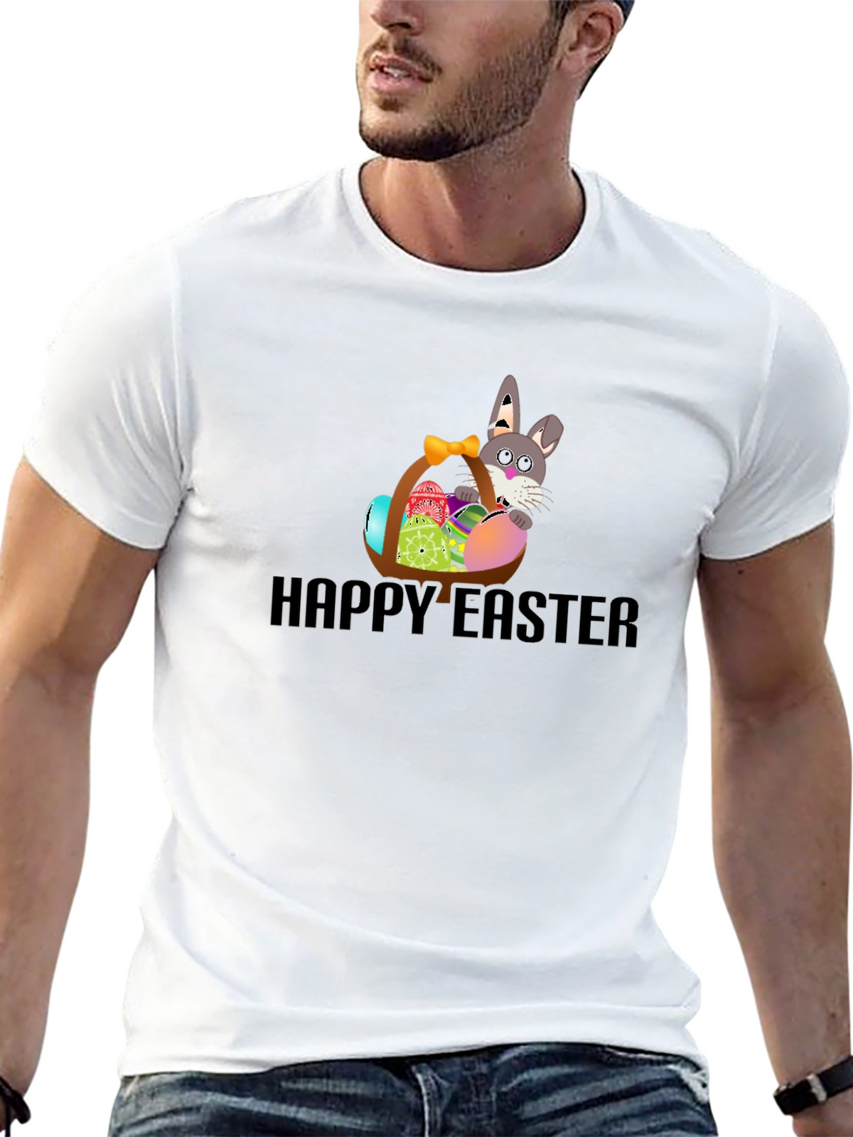 Happy Easter Bunny Basket T-Shirt
