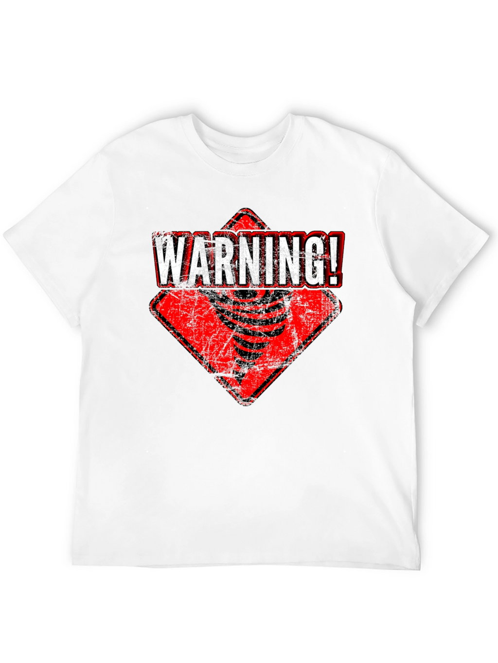 Warning Tornado Graphic Tee - Black Cotton T-Shirt