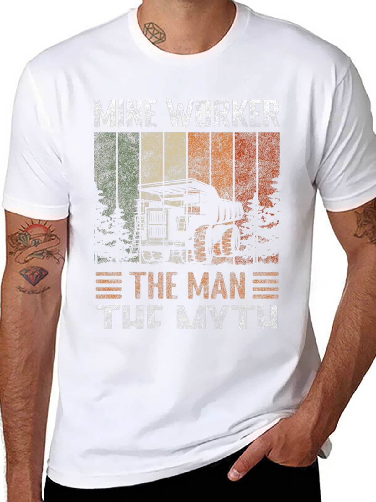 Mine Worker T-Shirt - The Man The Myth