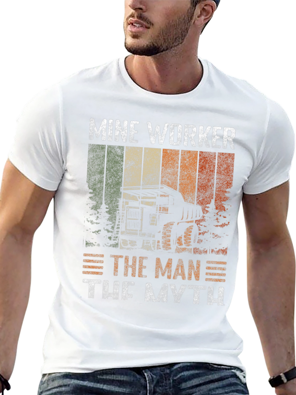 Mine Worker T-Shirt - The Man The Myth