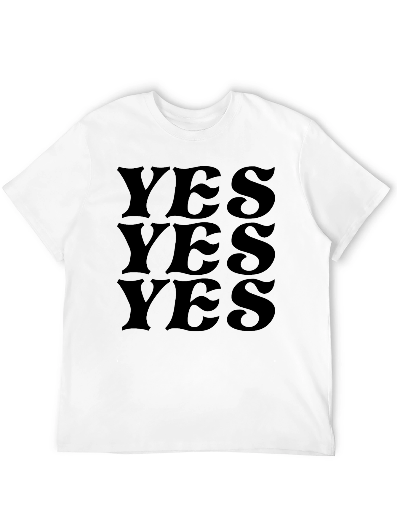 YES Graphic Tee - Minimalist Statement Shirt