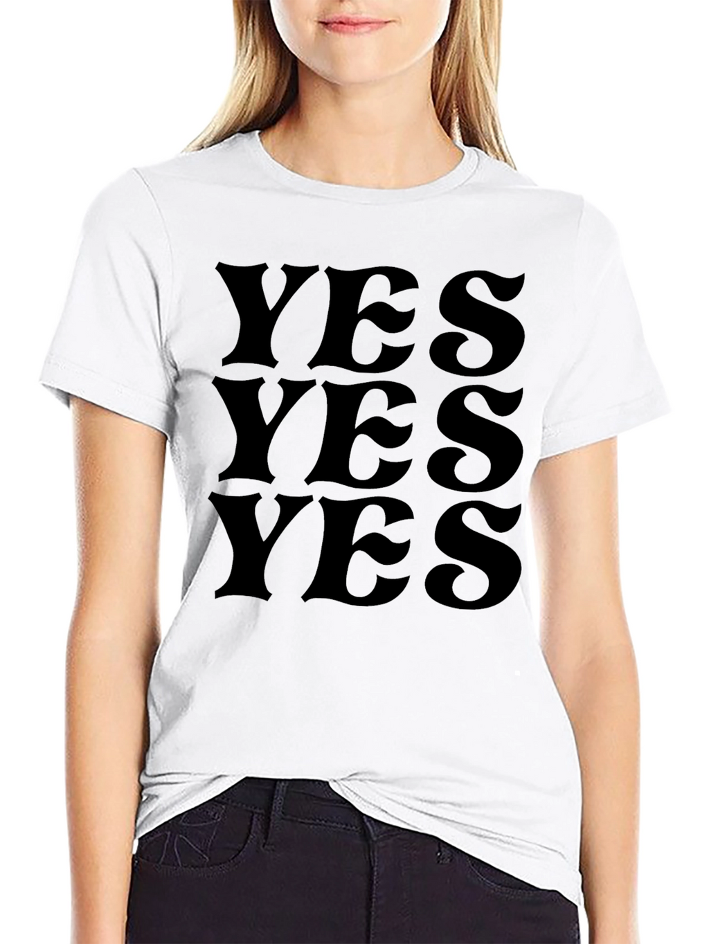 YES Graphic Tee - Minimalist Statement Shirt