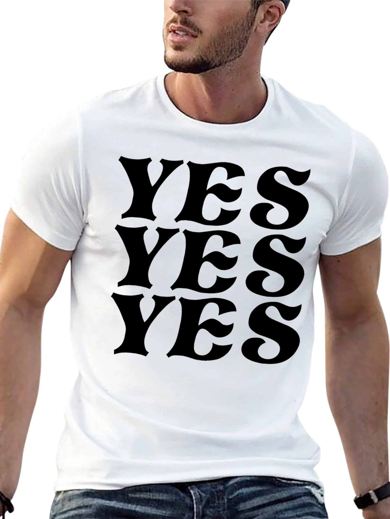 YES Graphic Tee - Minimalist Statement Shirt