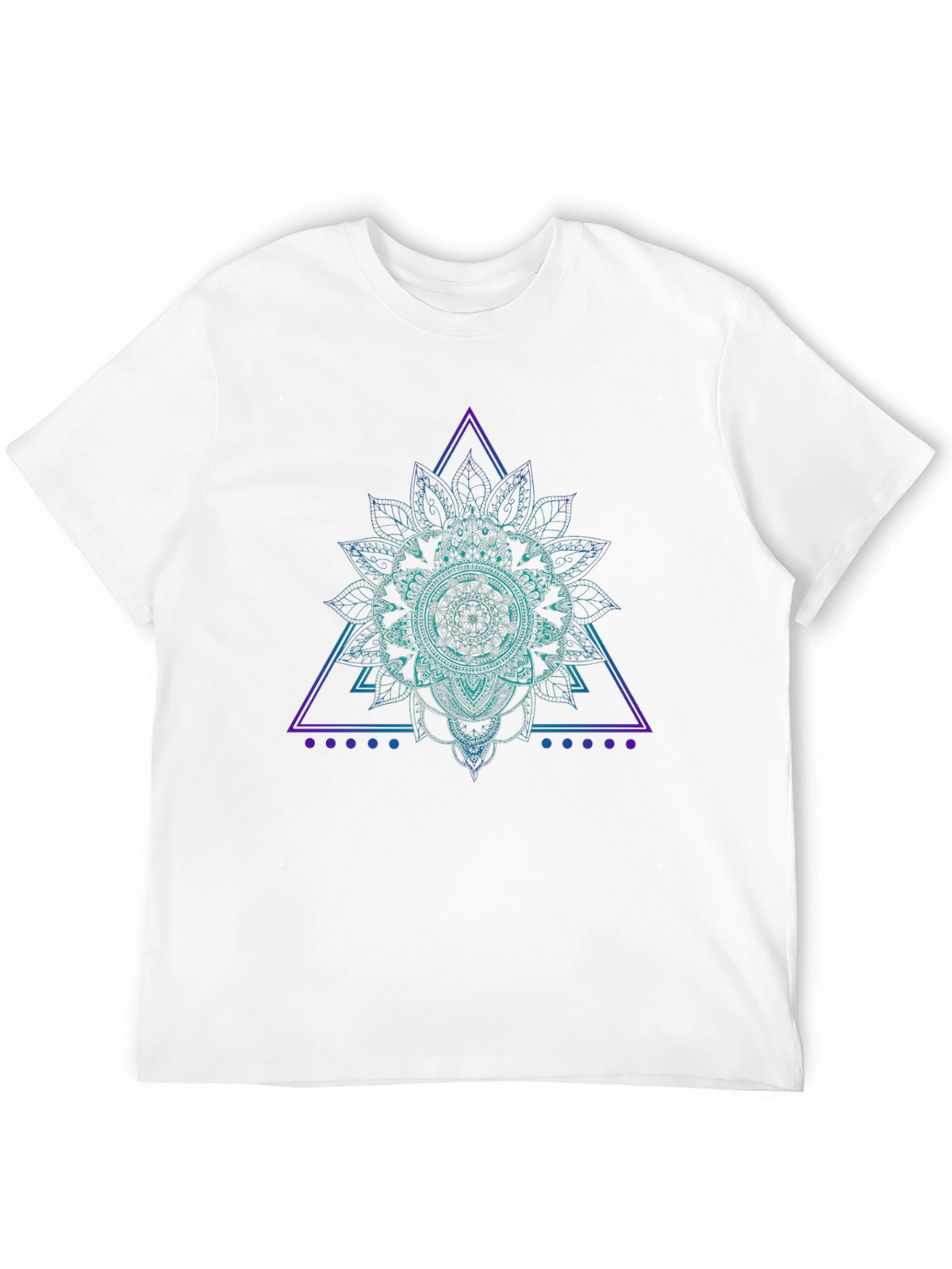 Geometric Mandala Graphic Tee - Black Cotton T-Shirt
