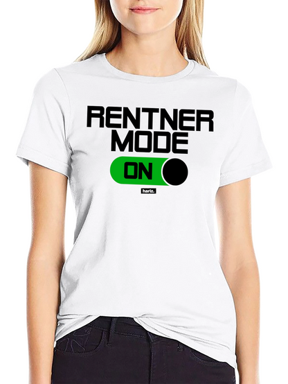 Rentner Mode ON Black T-Shirt - Relaxed Retirement Style