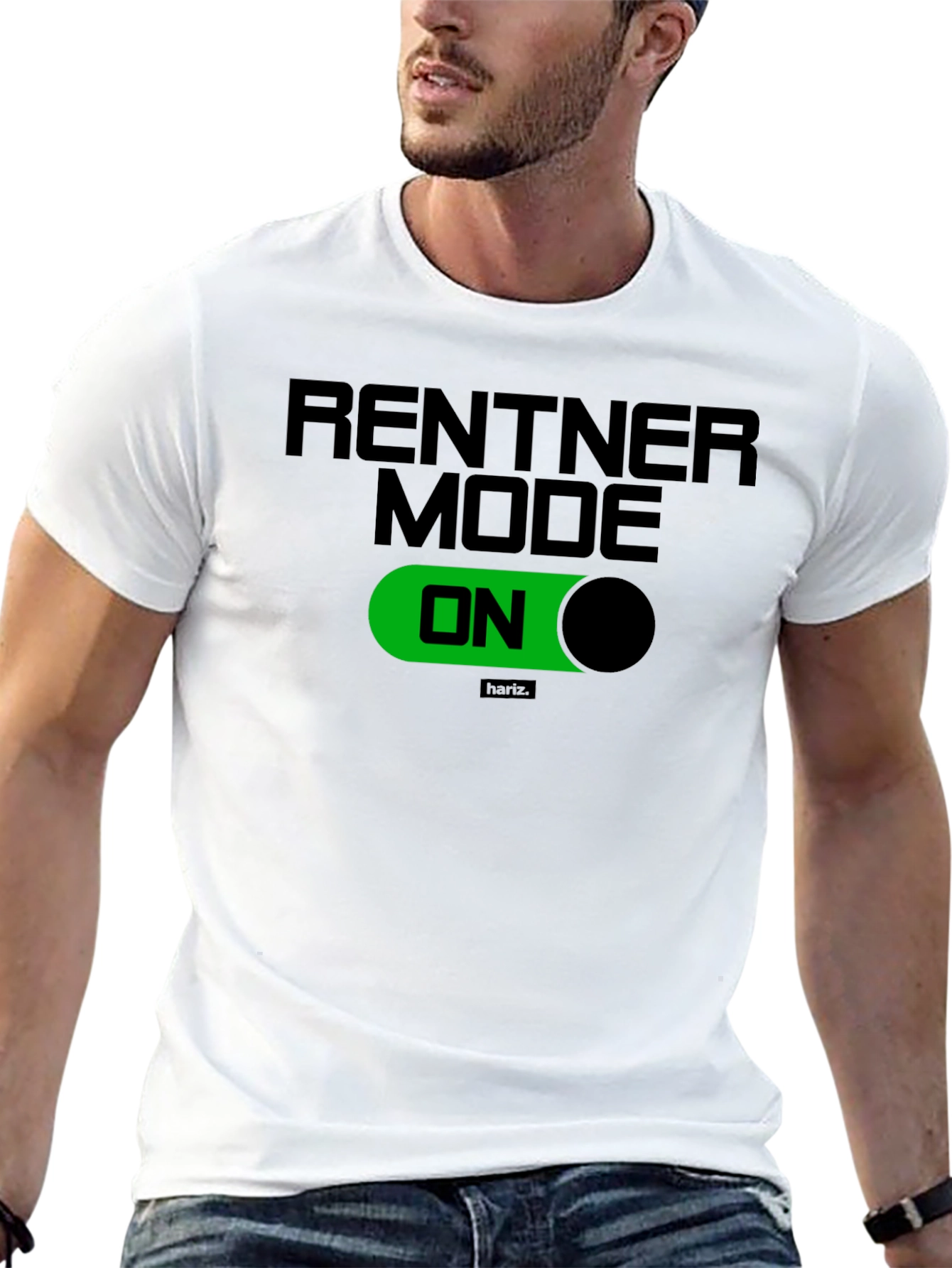 Rentner Mode ON Black T-Shirt - Relaxed Retirement Style