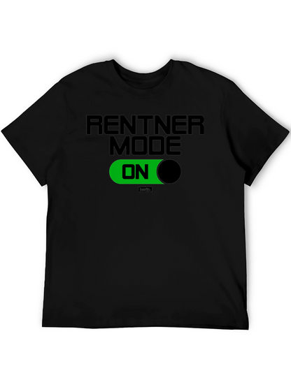 Rentner Mode ON Black T-Shirt - Relaxed Retirement Style
