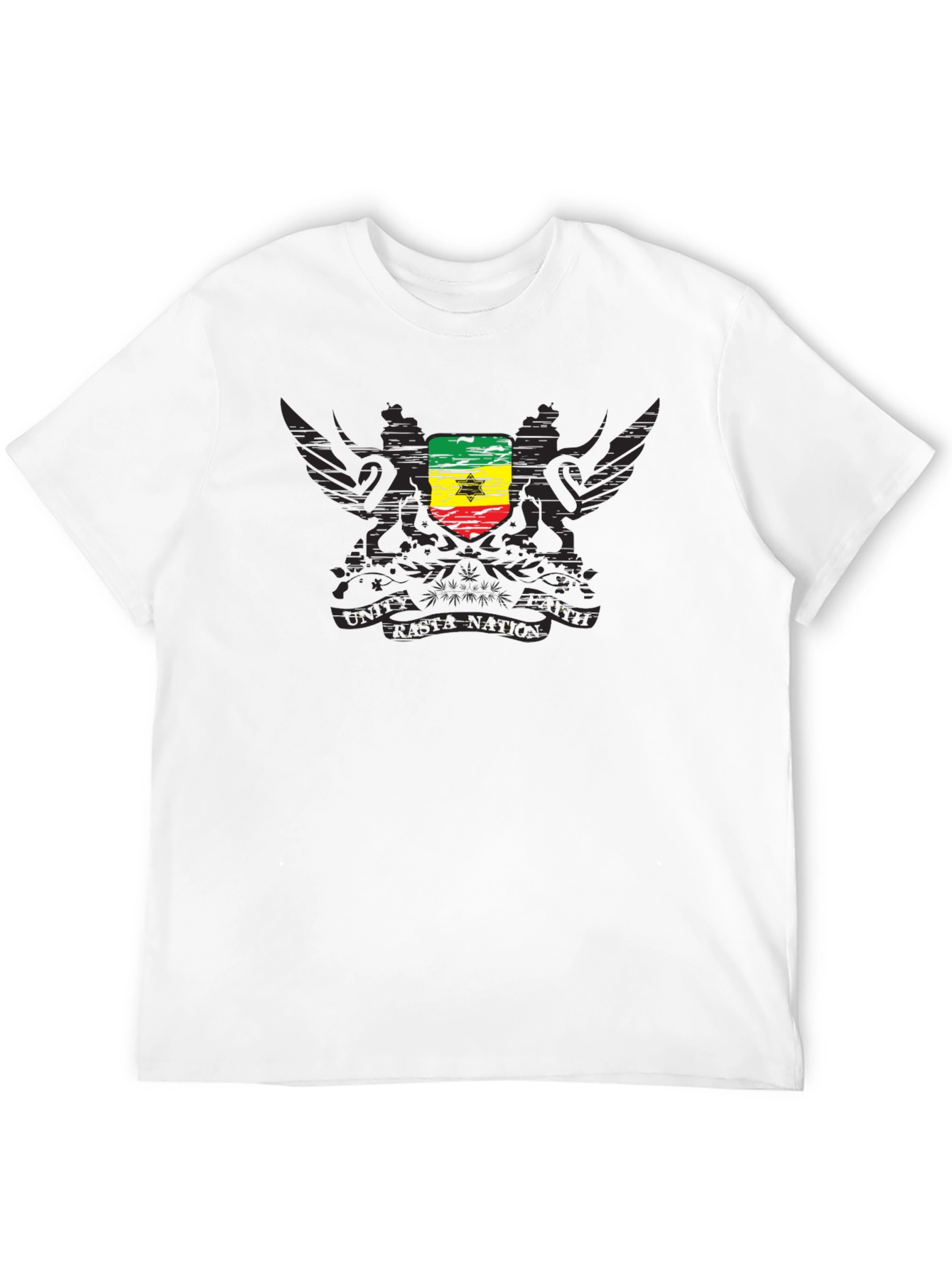 Rasta Shield Graphic Tee - Black