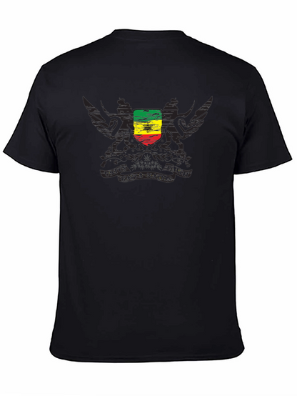 Rasta Shield Graphic Tee - Black
