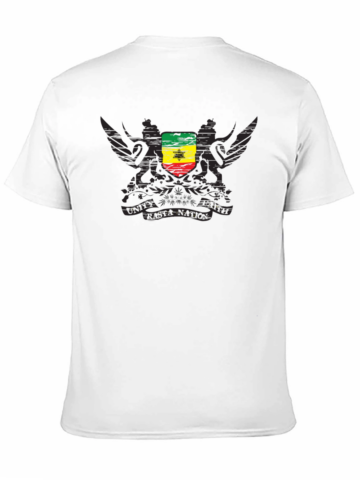 Rasta Shield Graphic Tee - Black