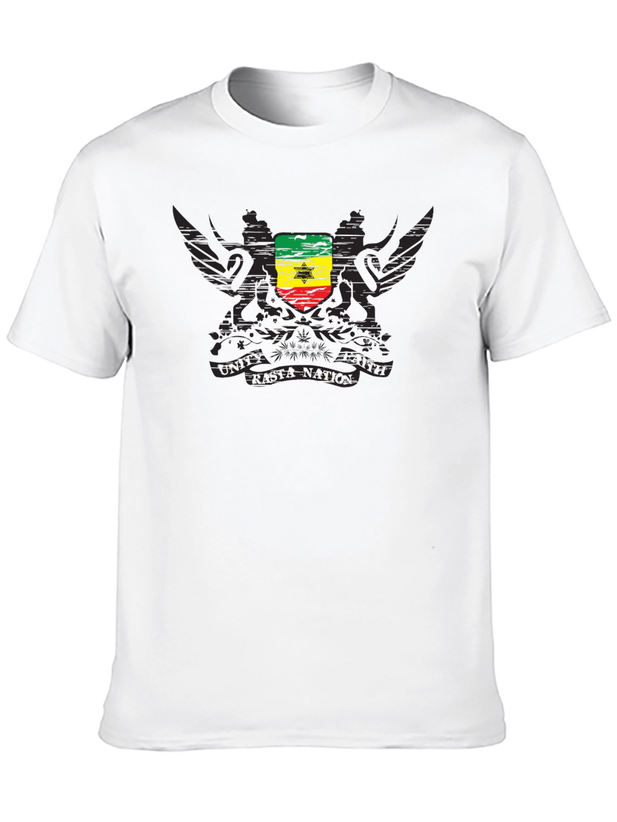 Rasta Shield Graphic Tee - Black