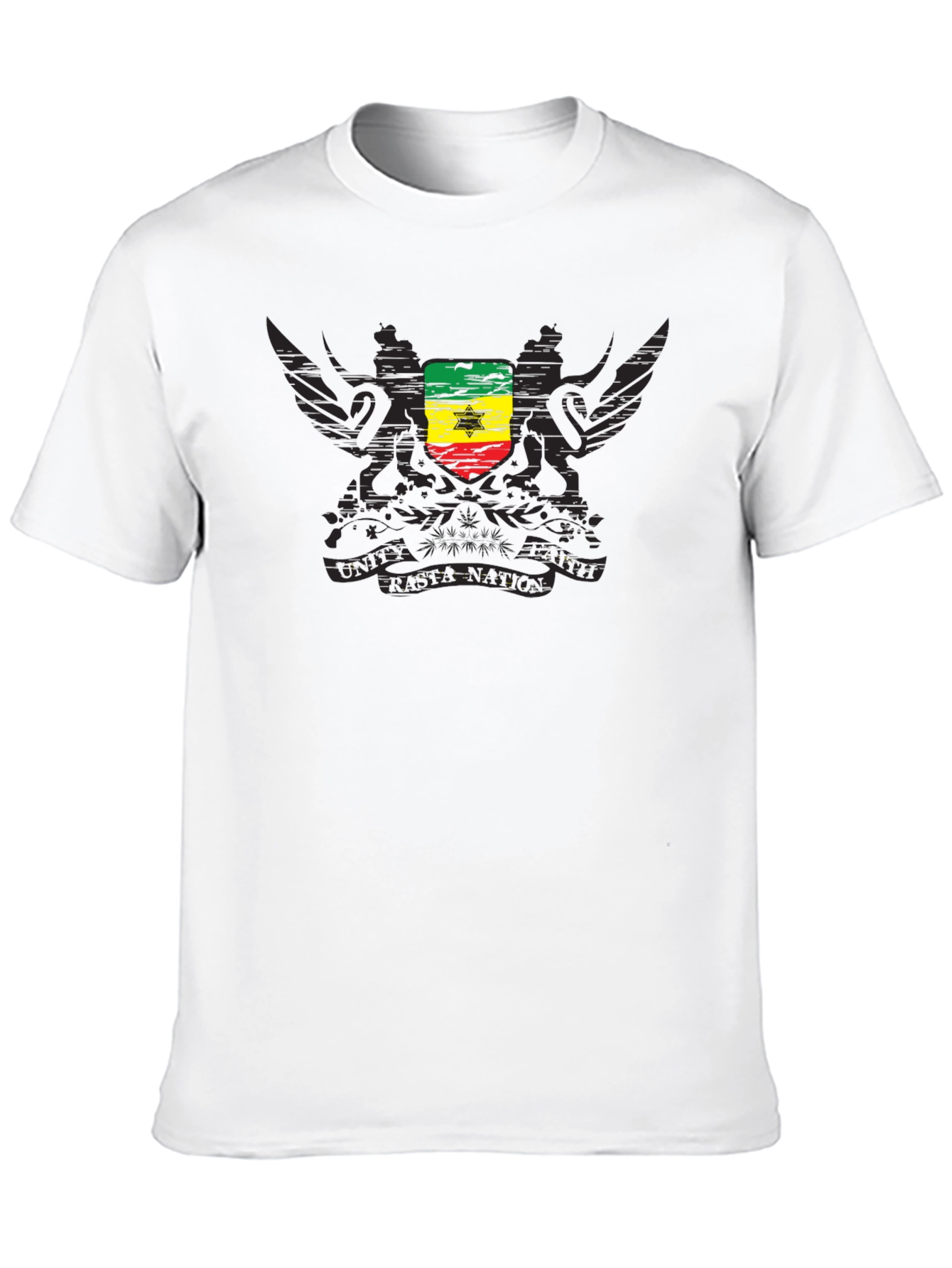 Rasta Shield Graphic Tee - Black