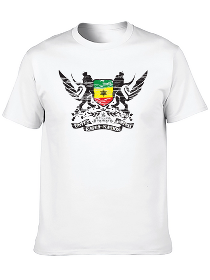 Rasta Shield Graphic Tee - Black