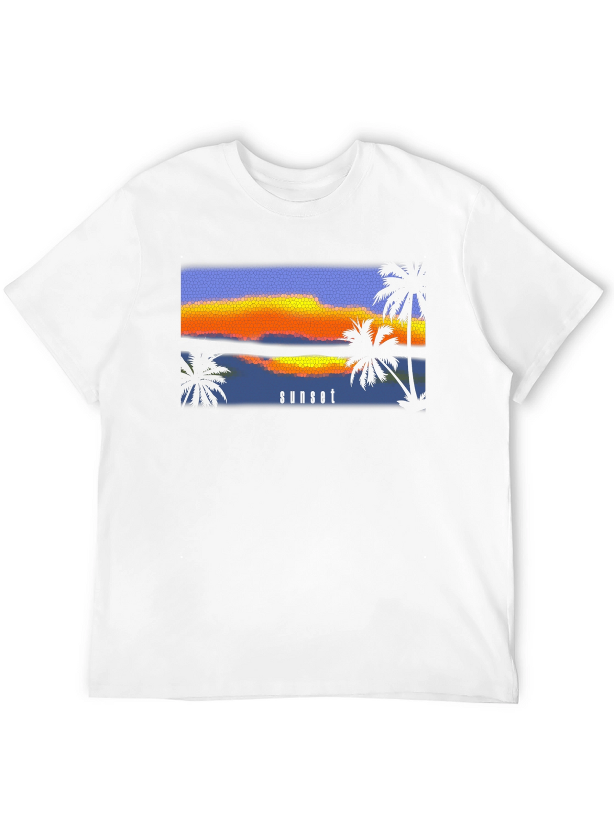 Sunset Palm T-Shirt - Black Graphic Tee