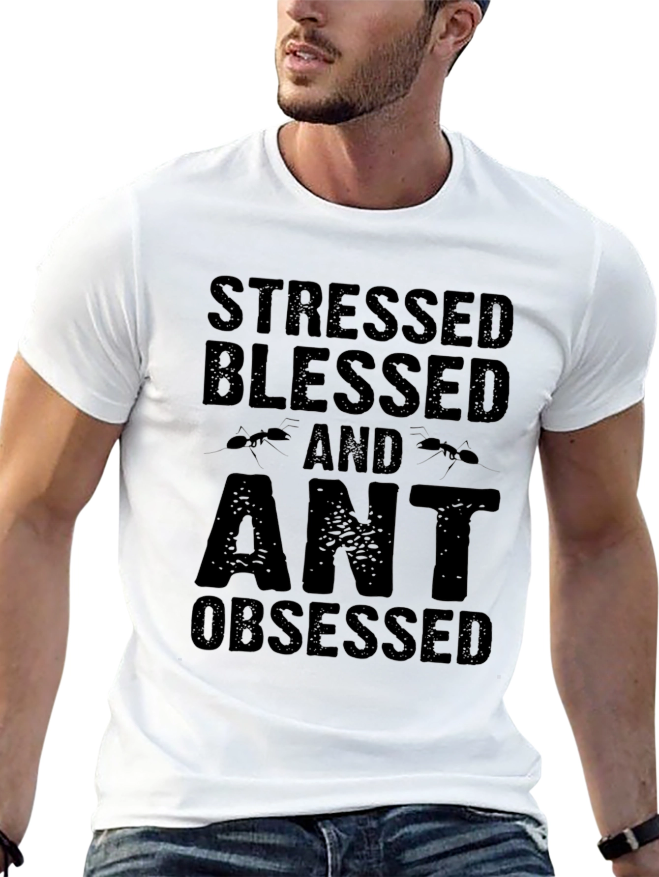 Stressed Blessed and Ant Obsessed Graphic Tee