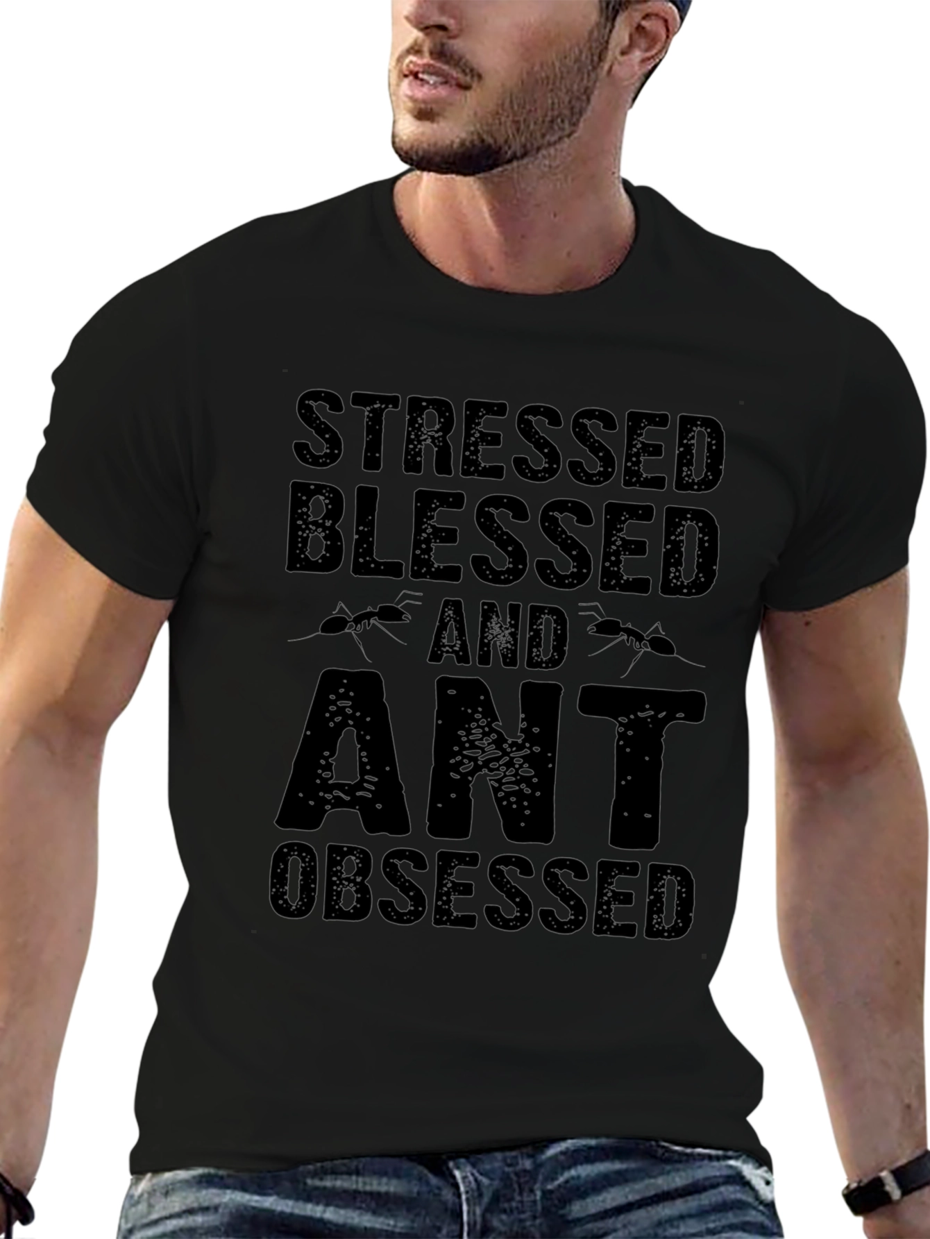 Stressed Blessed and Ant Obsessed Graphic Tee