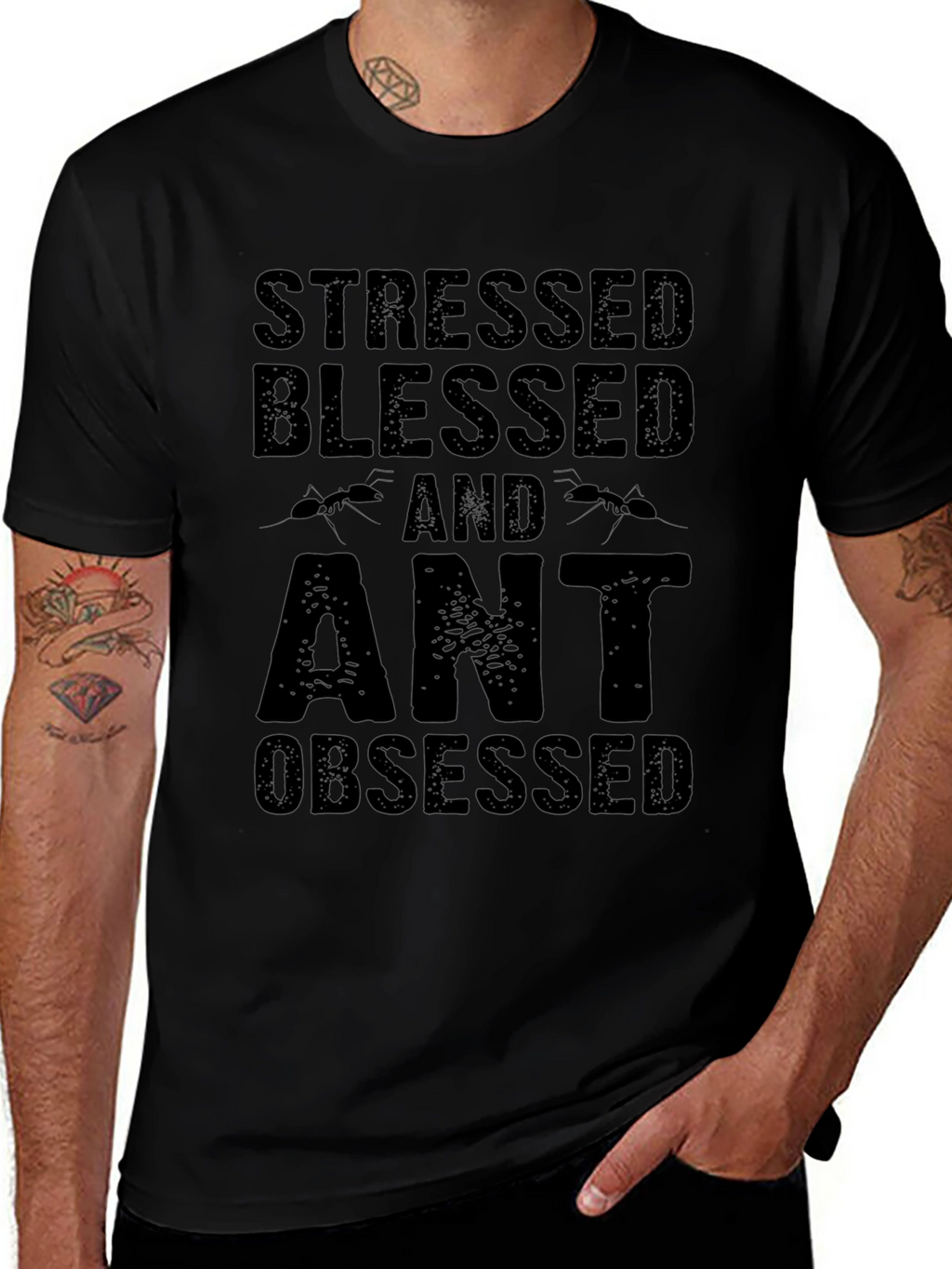 Stressed Blessed and Ant Obsessed Graphic Tee